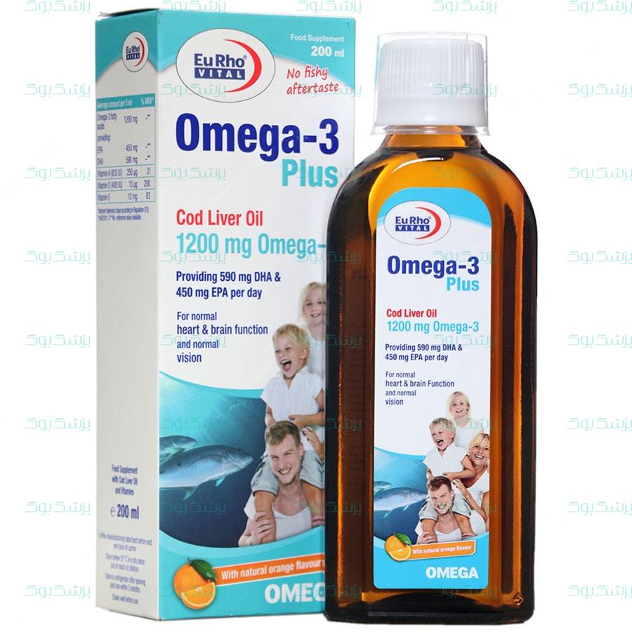 شربت امگا 3 پلاس یوروویتال 200 میلی گرم