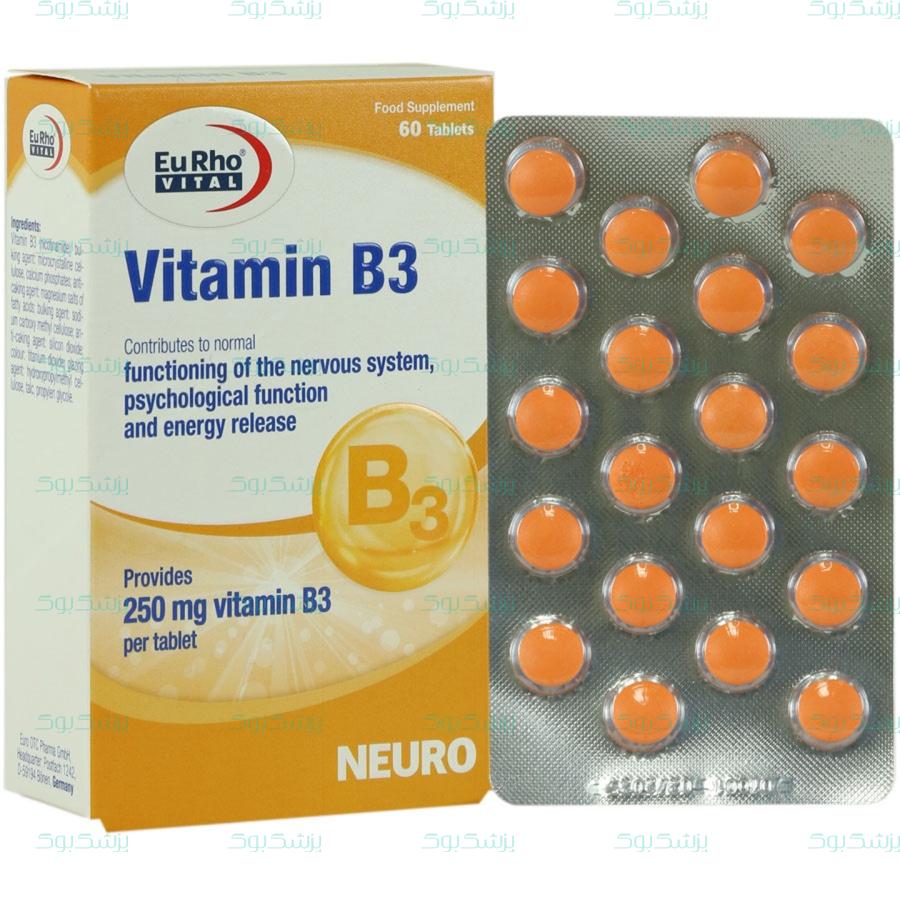 قرص ویتامین ب3 یوروویتال 60 عدد