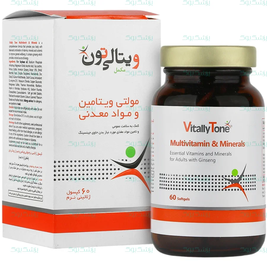 سافت ژل مولتی ویتامین و مینرال ویتالی تون 100 عدد