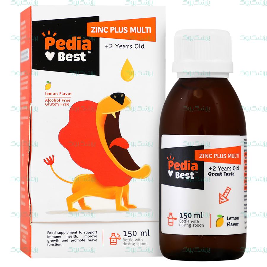 شربت زینک پلاس مولتی پدیابست 150 میلی لیتر