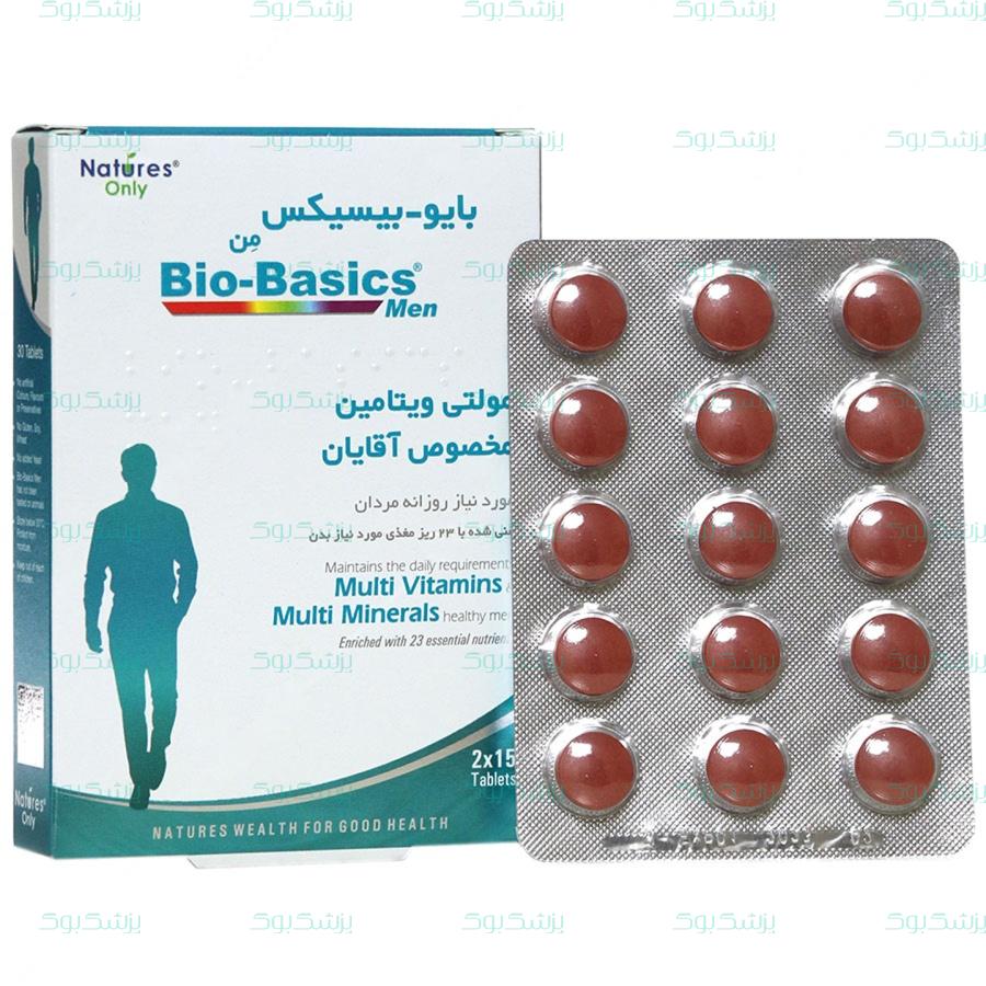 قرص مولتی ویتامین آقایان بایوبیسیکس نیچرز اونلی 30 عدد