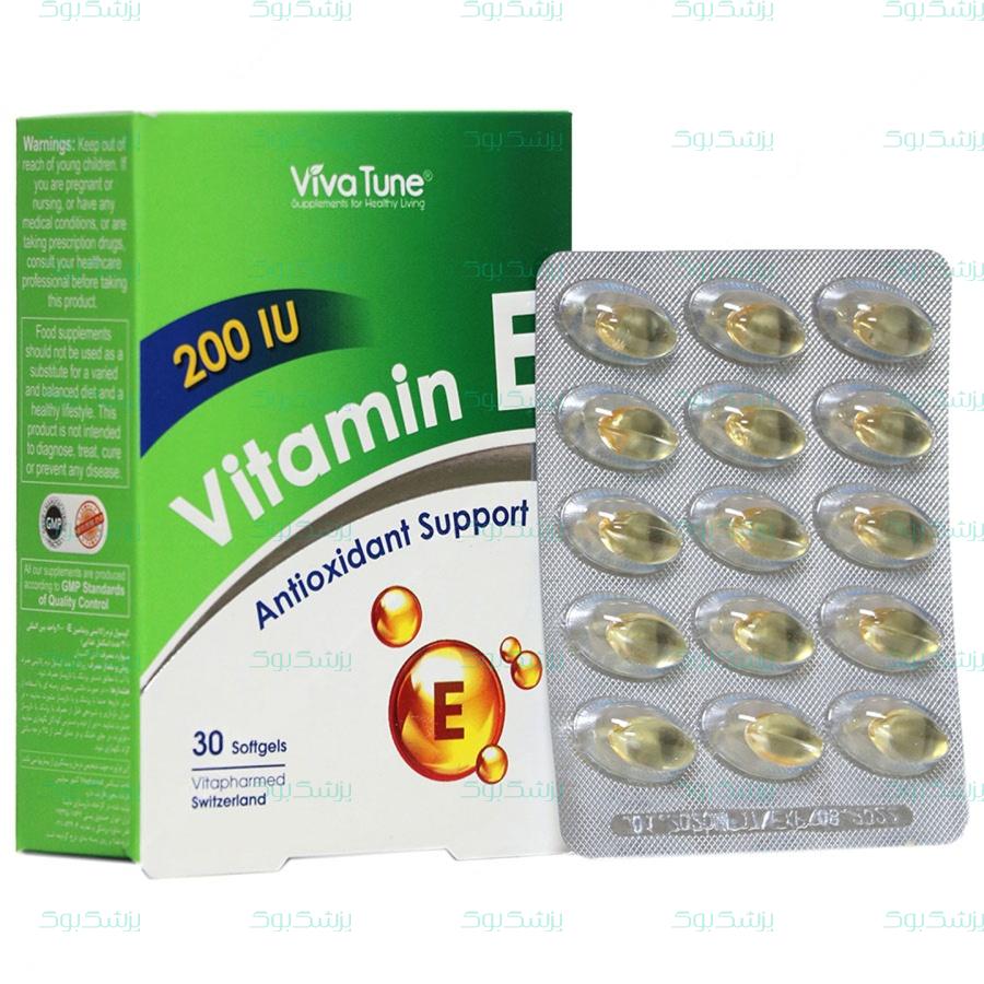 سافت ژل ویتامین ای 200 واحد 30 عددی ویوا تیون 30 عدد