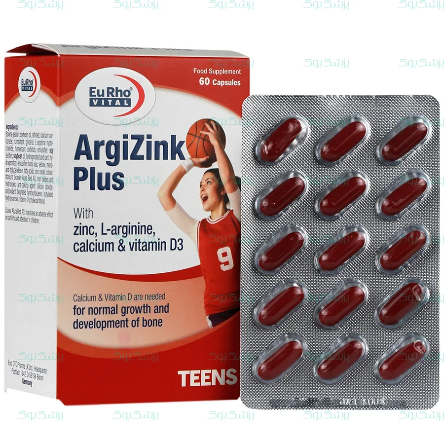 سافت ژل آرژی زینک پلاس یوروویتال 60 عدد