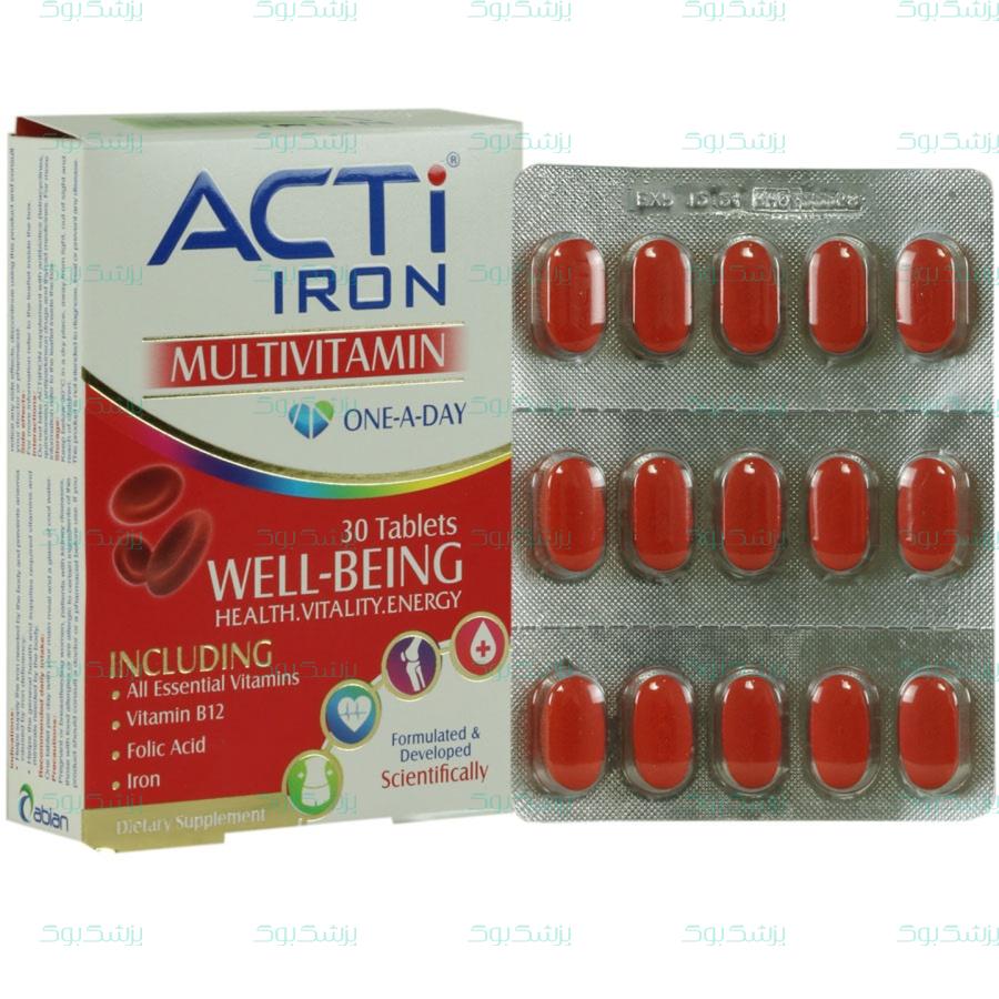قرص اکتی آیرون ابیان دارو 30 عدد