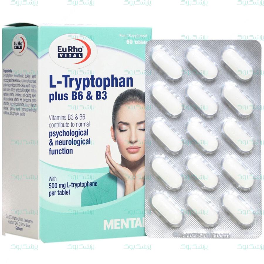 قرص ال تریپتوفان پلاس ب6 و ب3 یوروویتال 60 عدد